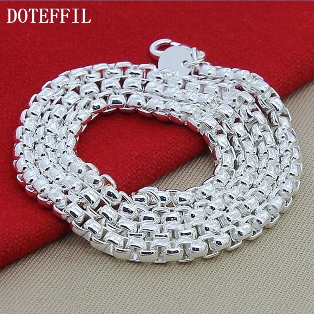 925 Sterling Silver Round Box Chain - Picture 5 of 7